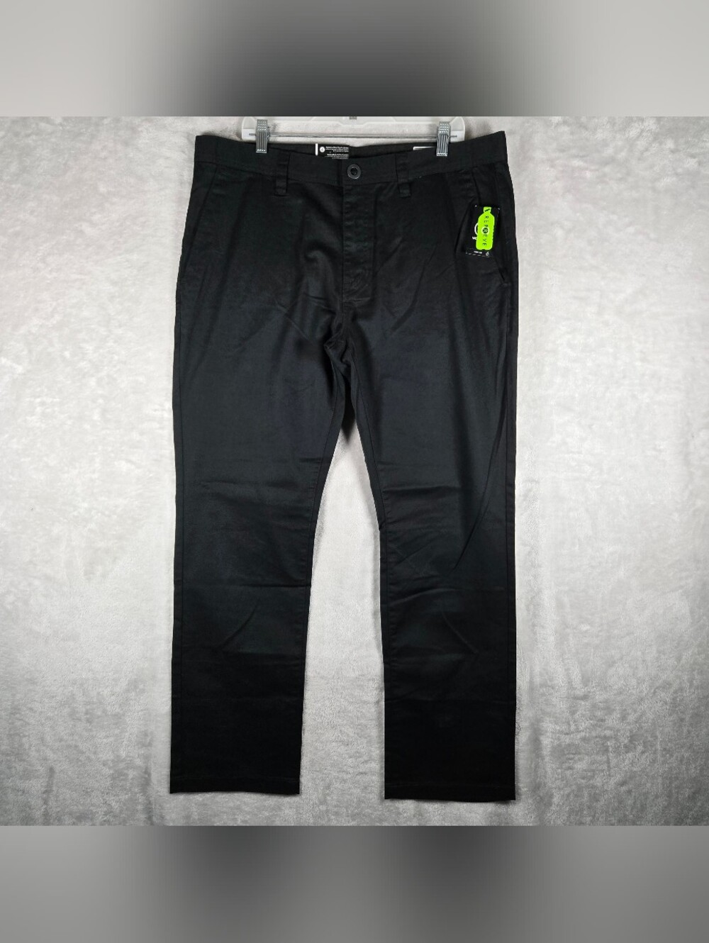 Volcom Frickin Pants Mens Black Size 38x32 Modern Stretch Chinos Straight NWT
